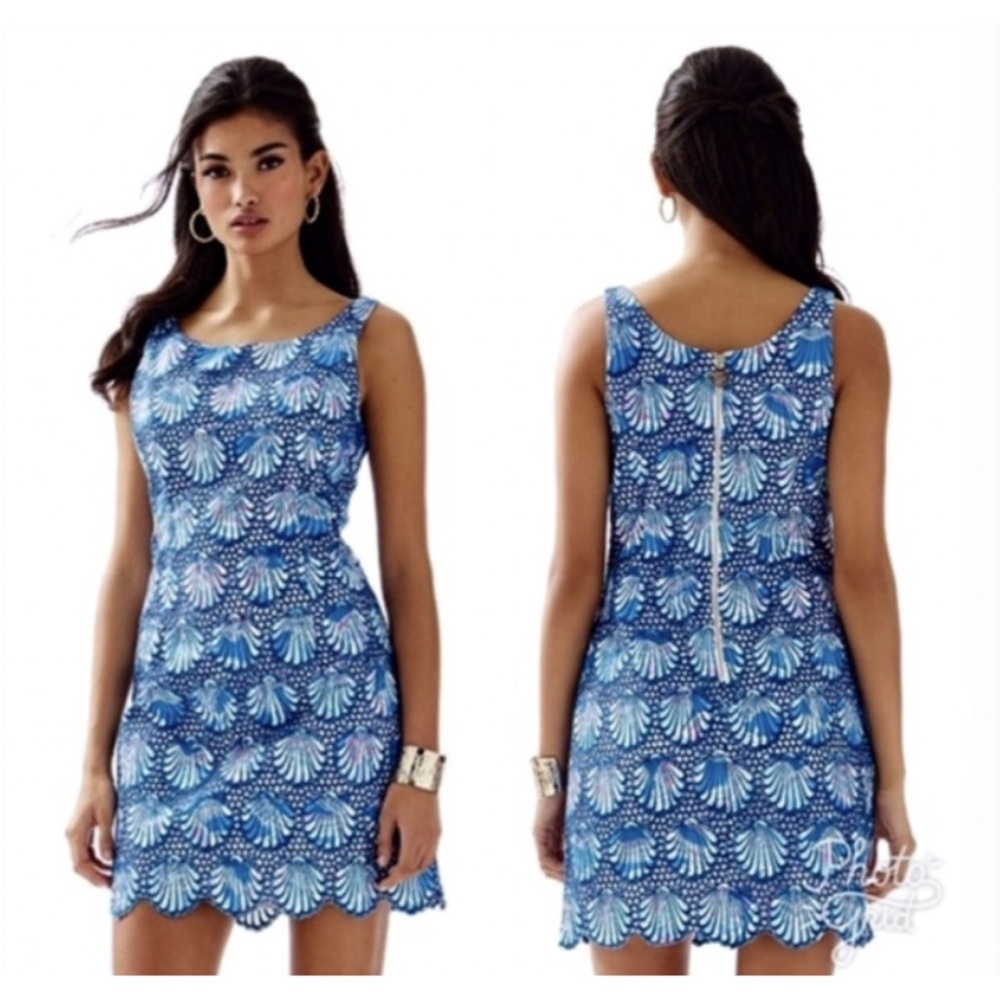 Lilly Pulitzer Blue and White Mini Dress